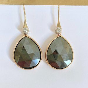 Henri Bendel Black Teardrop Earrings